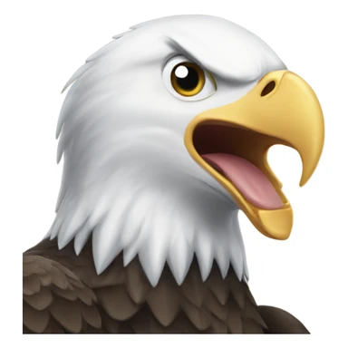 Bald eagle screaming at baby sticker