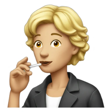 male wife smoking a cigarette sticker