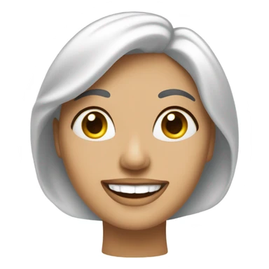 Risada medio blanca flaca ojos grandes y lavios carnosos  sticker