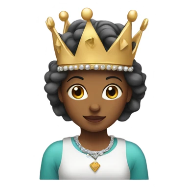 Girl with crown sticker