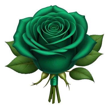 dark emerald rose Bridal bouquet sticker