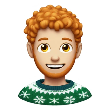 An ugly ginger teen with a dirty Christmas jumper sticker