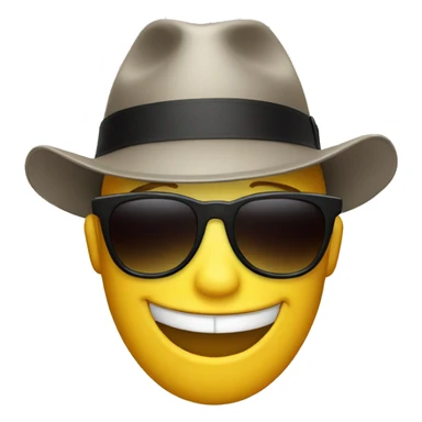 SMILE EMOJI, WITH SUNGLASSES AND AN GRATUATE HAT sticker