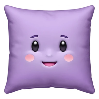 a hyperrealistic lilac-colored soft cushion-pillow  sticker
