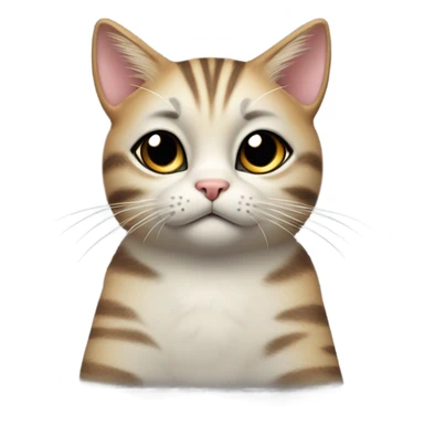 Cat thinking scratching chin sticker