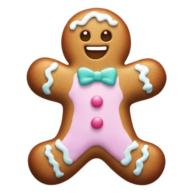 Pastel gingerbread man sticker
