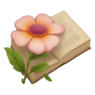 fleurs qui sortent d’un livre sticker