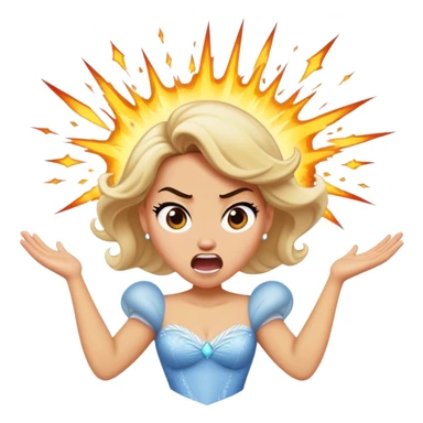 Disneyprinzessin explodiert vor Wut  sticker