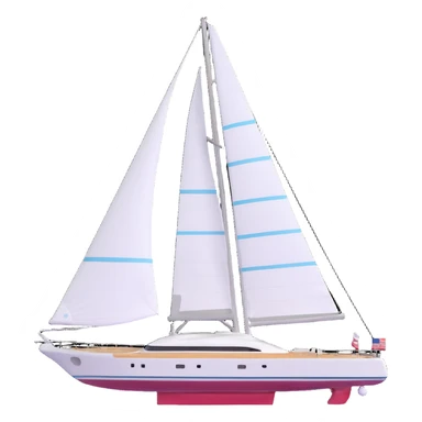 make a 70ft yacht facing to the right  sticker