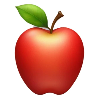 a red bow with an apple in the middle sticker