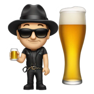 Bono u2 whit a beer sticker