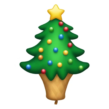 Christmas tree balloon sticker