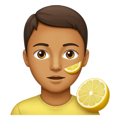 I show speed lemon face sticker