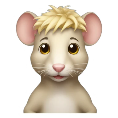 Rat with blond hair sticker