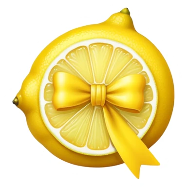 Lemon with bow sticker