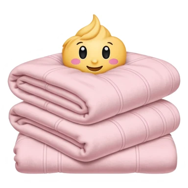 Light pink folded blanket sticker