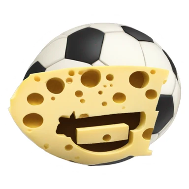 Football made of cheese sticker