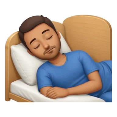 sleeping man with out pillow sticker