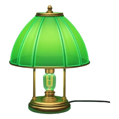 1980s green lighting lamp sticker