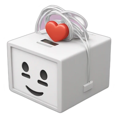 An electronic white box. Cables go into it and connect with the box. It shows led on it. and has a heartbeat symbol on it sticker