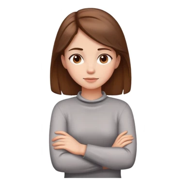 girl with arms crossed around neck sticker