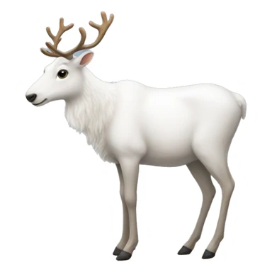 White-reindeer sticker