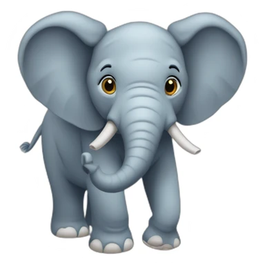 Éléphant qui fait un saltau sticker