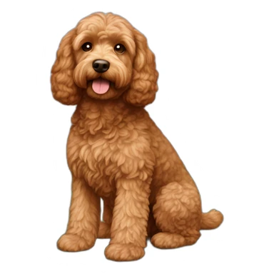 Reddish light brown cockapoo full body sticker