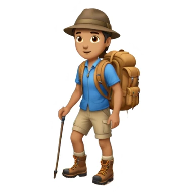 backpacked mountain wanderer sticker