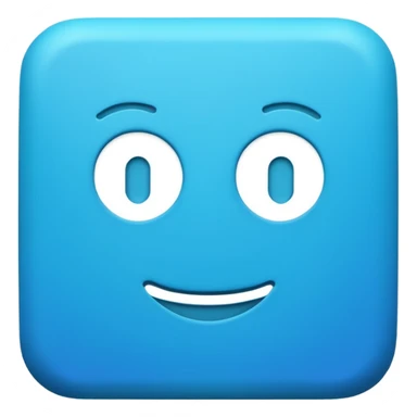 Please create a square blue emoji without changing the ‘KR’ lettering. sticker