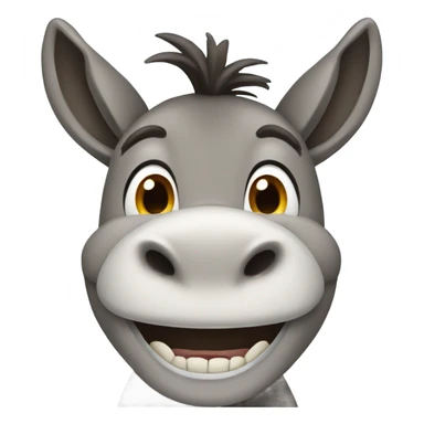 donkey showing teeth sticker
