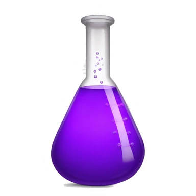 purple chemical flask sticker