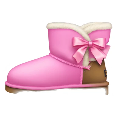 ugg boots with pink bows tied to them  sticker