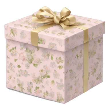 Elegant Rococo pale pink ditsy floral gift box sticker
