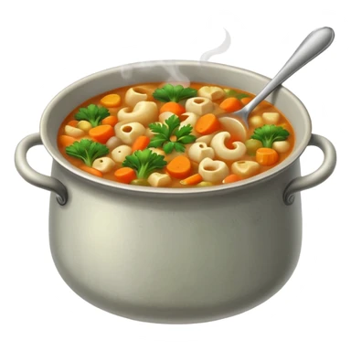 pot with soup sticker