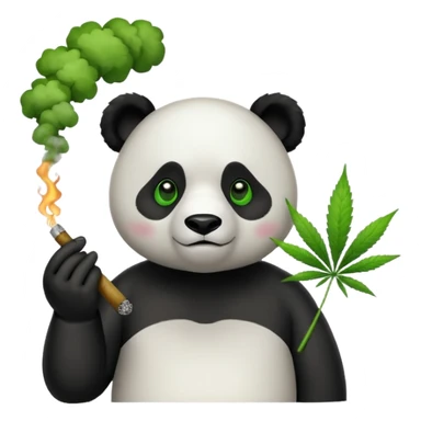 Panda smoke hash and marihuanna sticker