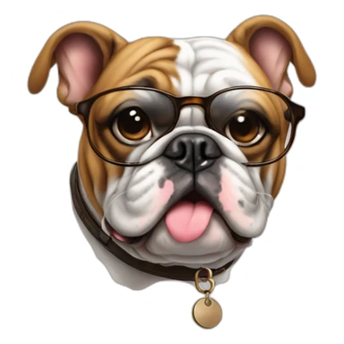 Bulldog francese con occhiali e sigaro sticker