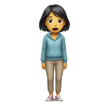 the girl is shocked sticker