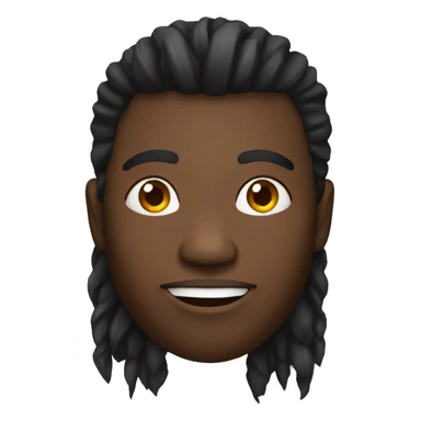 Black man tribal with hair sticker