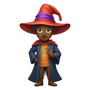 boy with magic hat  wizard  sticker