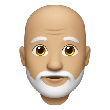 a bald and bearded man sticker