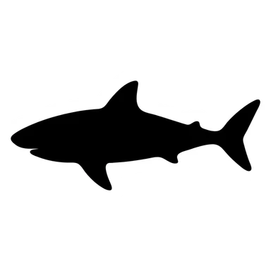 Simple shark silhouette, side view sticker