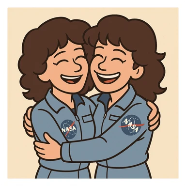 two Sally Ride Prince hug  sticker