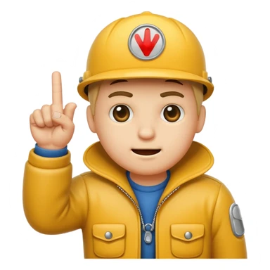 Gas boy sticking up middle finger sticker