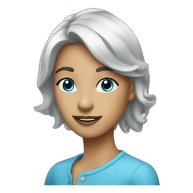 Coeur bleu claire sticker