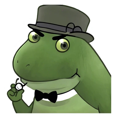 Dinosaur with a mustache sticker