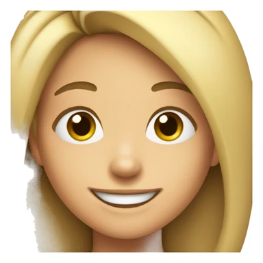 A girl smiling with spes sticker