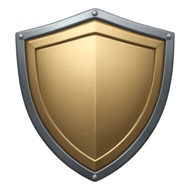 Steel gray shield with bicep icon sticker