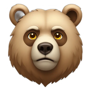 Serious bear sticker