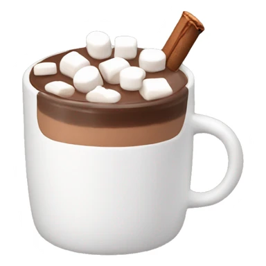 Hot chocolate with marshmallows  sticker